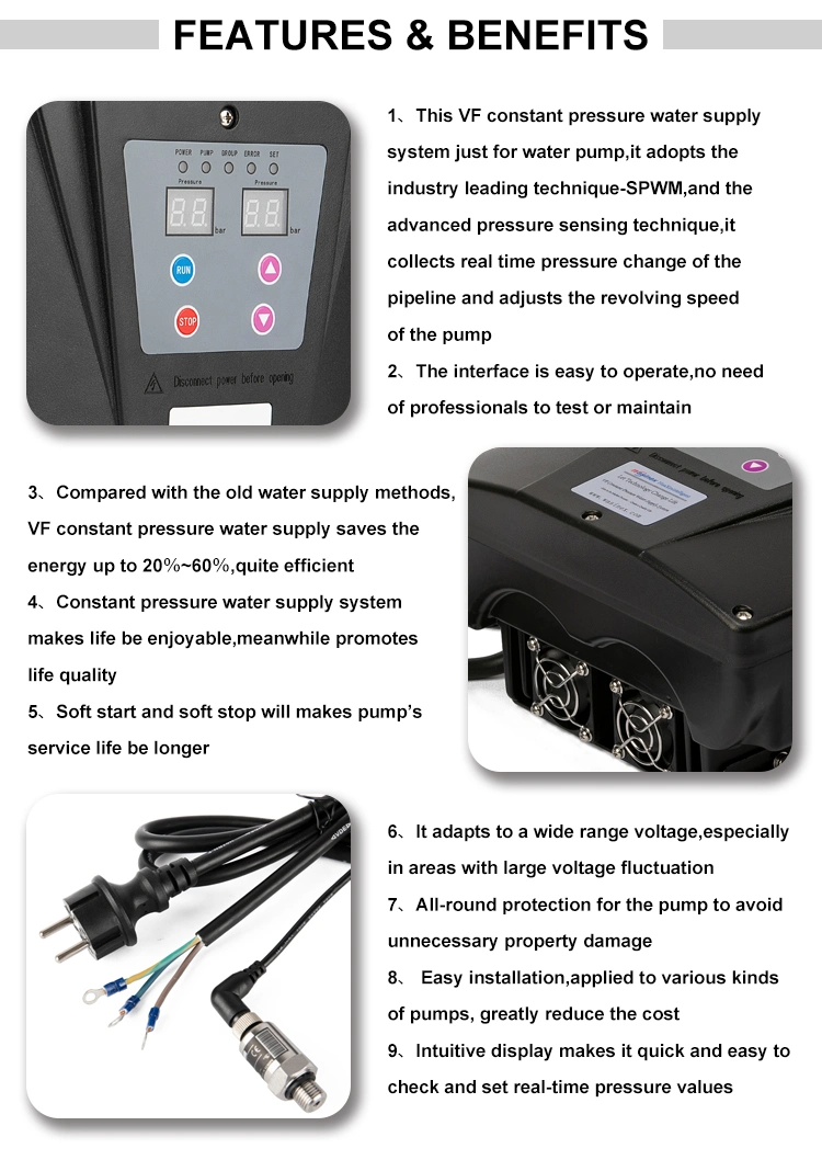 220V 2.2kw Single out Variable Frequency Inverter for Water Pump