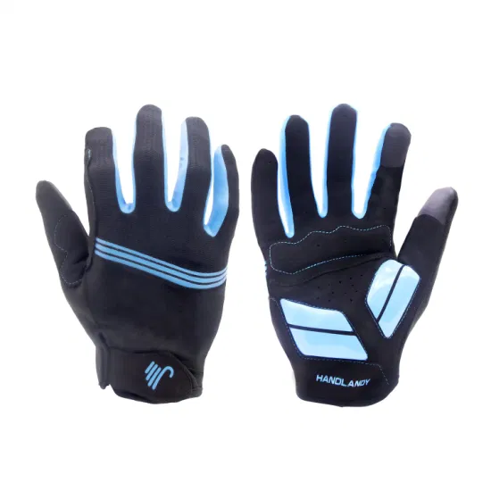 Prisafety дышащие гибкие синие перчатки с наполнителем для пальцев, спортивные перчатки для верховой езды с сенсорным экраном, велосипедные перчатки для мужчин
